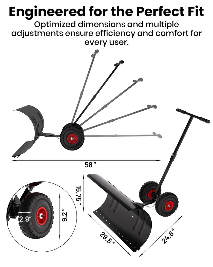 Pala de nieve con ajuste de ángulo