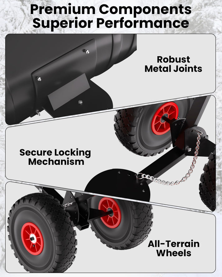 Pala de nieve con movilidad suave