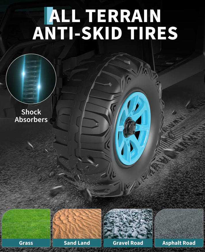 Suspensión y neumáticos del QUAD todoterreno