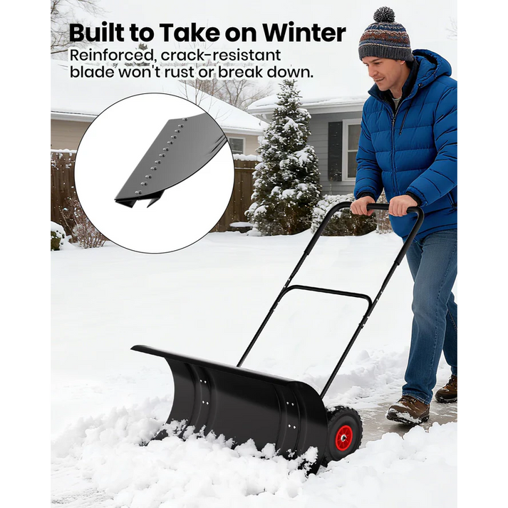 Pala de nieve con hoja de acero resistente